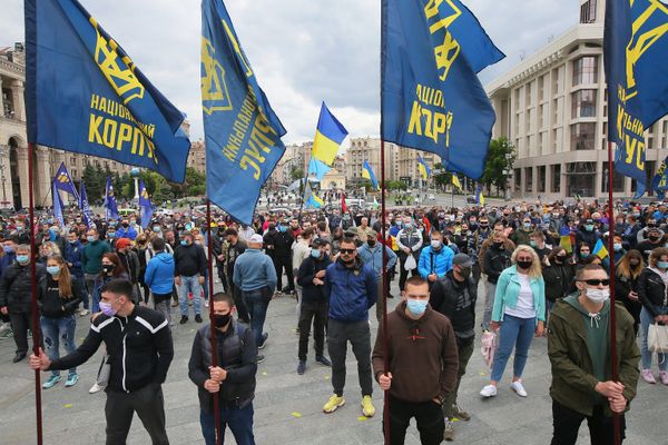 Протесты против В. Зеленского на Украине