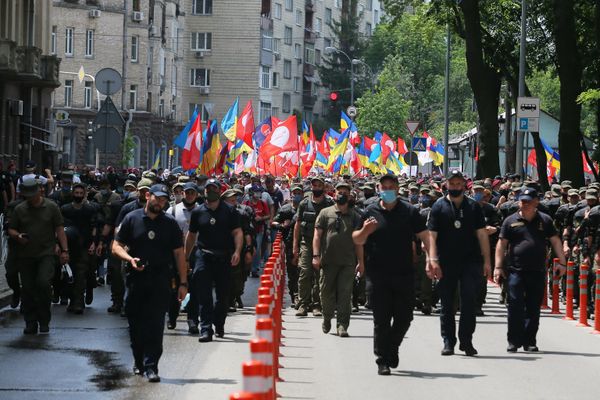 Акция с требованием отставки Зеленского в Киеве Акция с требованием отставки Зеленского в Киеве