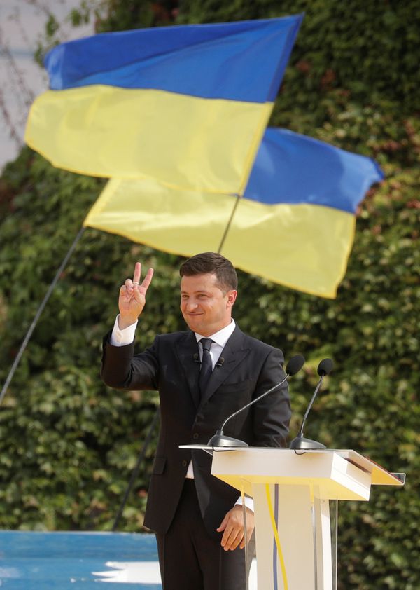 Президент Украины Зеленский принял участие в церемонии празднования Дня Независимости Украины в Киеве