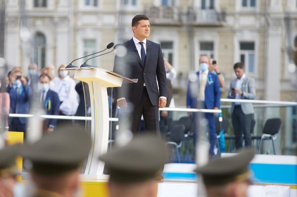 Президент Украины Зеленский принял участие в церемонии празднования Дня Независимости Украины в Киеве