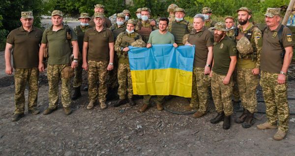 Зеленский ВСУ Флаг Донецкая область Зеленский ВСУ Флаг Донецкая область