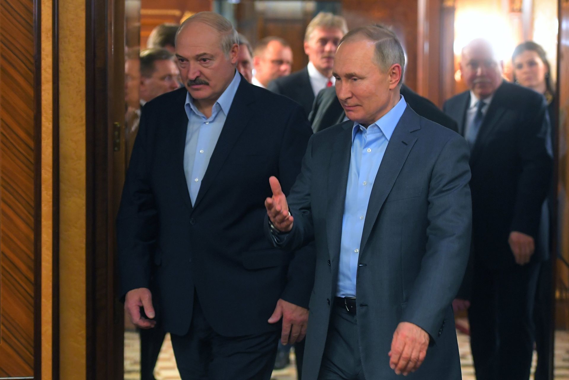 Встреча президента РФ В. Путина с президентом Белоруссии А. Лукашенко - РИА Новости, 1920, 11.10.2020