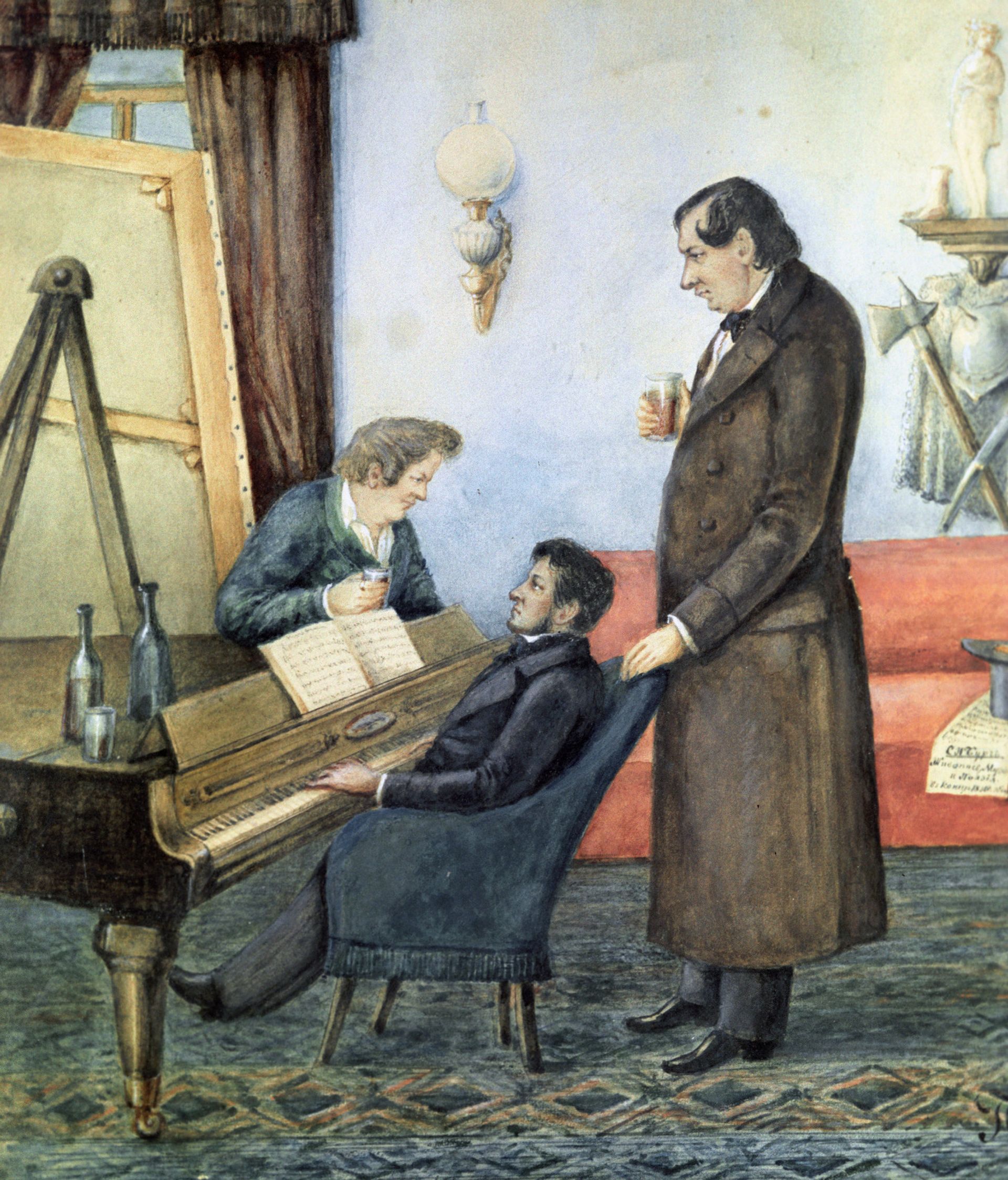 Брюлов, Кукольник и Глинка  - РИА Новости, 1920, 19.09.2023