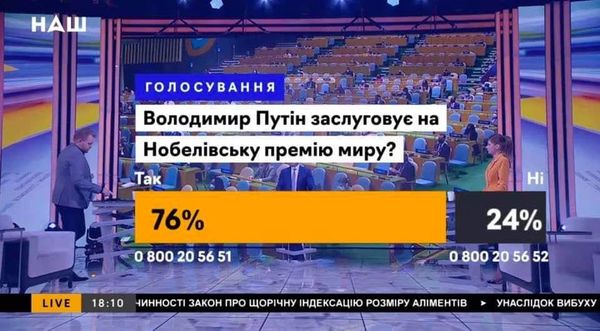 Опрос канала Наш