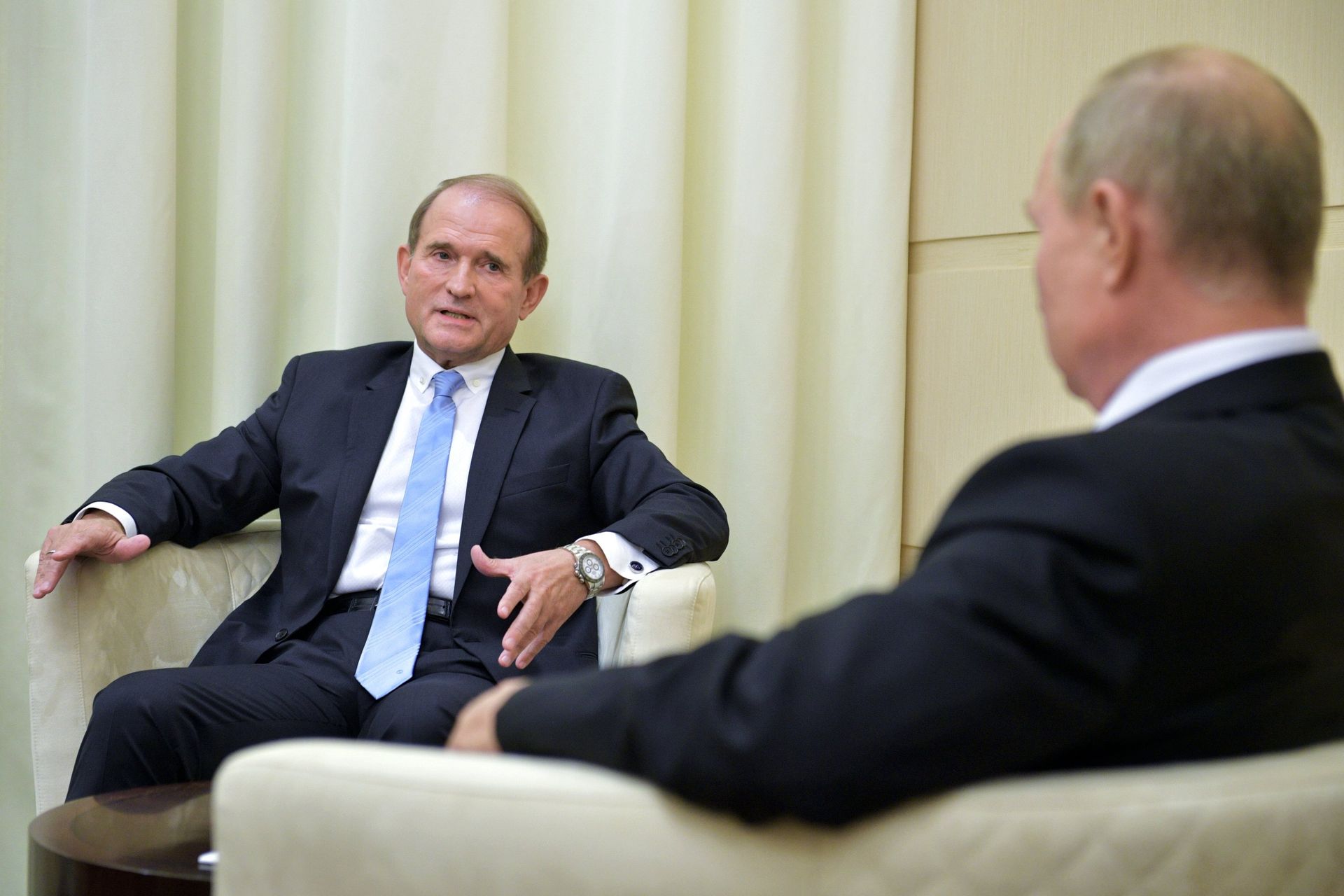 Президент РФ В. Путин провел встречу с председателем украинской партии В. Медведчуком - РИА Новости, 1920, 21.10.2020
