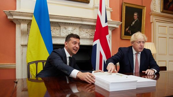 Зеленский Борис Джонсон Лондон Великобритания