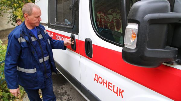 Госпиталь для больных коронавирусом в Донецке