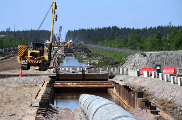 Строительство газопровода Северный поток-2 в Ленинградской области