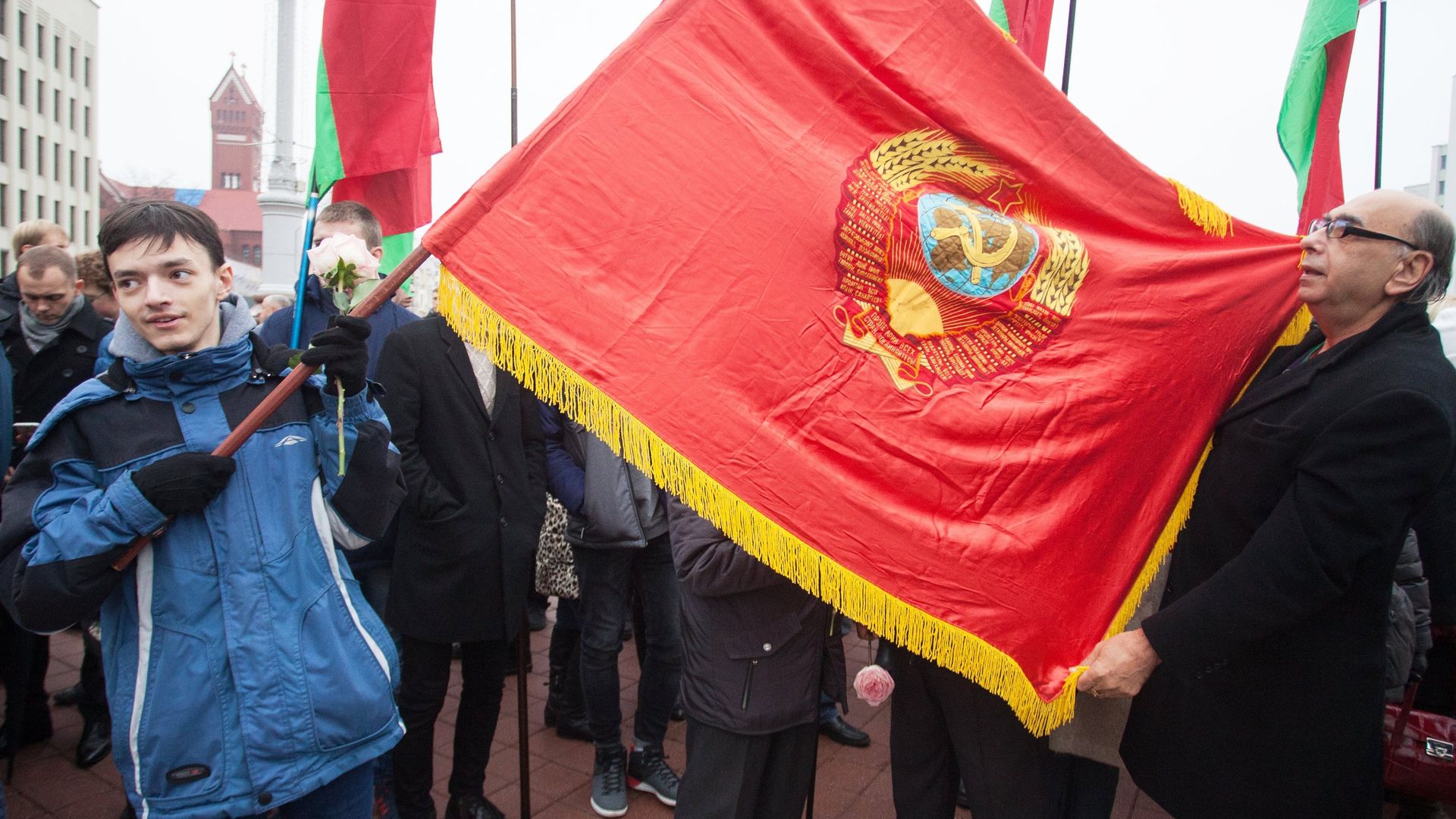 Митинг, посвященный 100-летию Октябрьской революции, в Минске Митинг, посвященный 100-летию Октябрьской революции, в Минске - РИА Новости, 1920, 07.11.2020