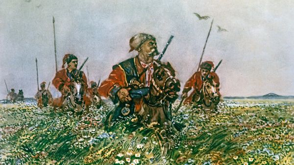 А.М.Герасимов. Иллюстрация к повести Н.В. Гоголя Тарас Бульба. Государственная библиотека им. В.И. Ленина.