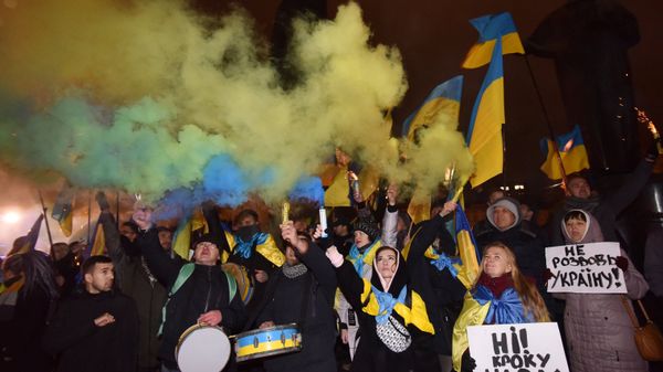 Акции на Украине к годовщине событий на Майдане