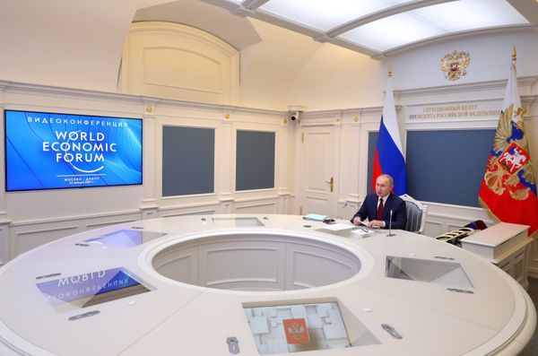 Президент РФ В. Путин выступил на сессии онлайн-форума Давосская повестка дня 2021