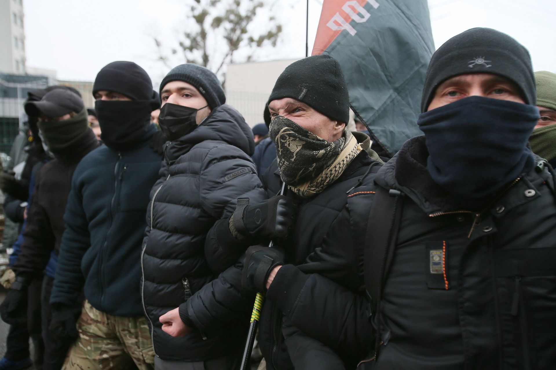 Акция националистов в Киеве с требованием закрытия телеканала Наш - РИА Новости, 1920, 04.02.2021