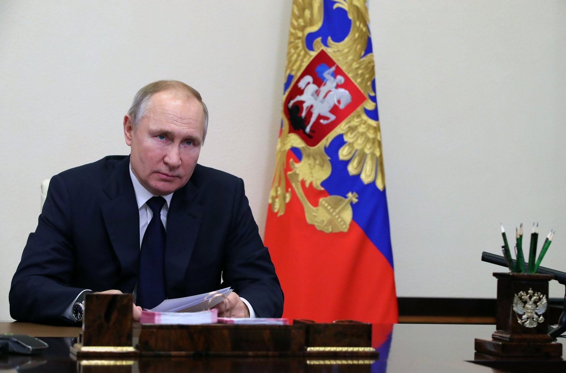 Президент РФ В. Путин провел встречу с руководителями фракций Госдумы РФ - РИА Новости, 1920, 17.02.2021