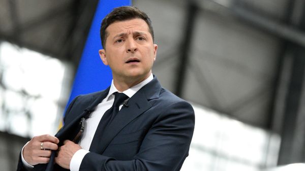 Владимир Зеленский во время пресс-конференции