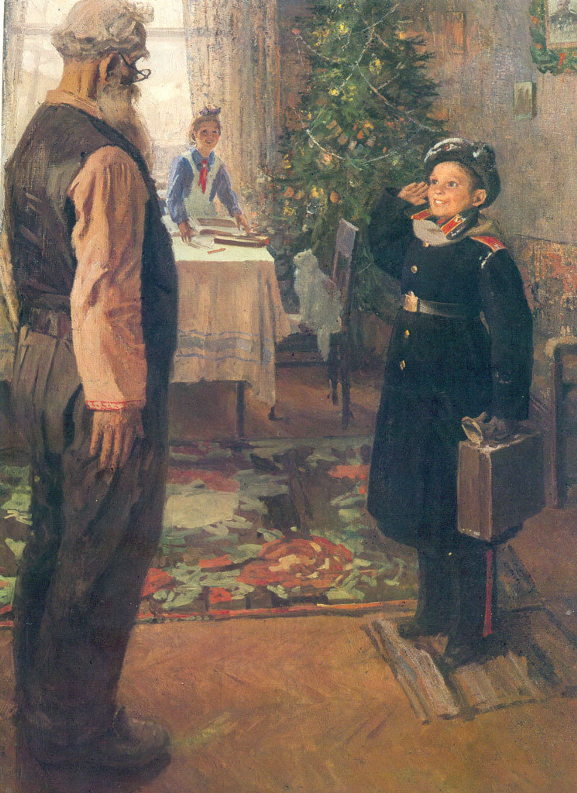 Фёдор Решетников Прибыл на каникулы, 1948 год, ГТГ Фёдор Решетников Прибыл на каникулы, 1948 год, ГТГ - РИА Новости, 1920, 13.07.2022
