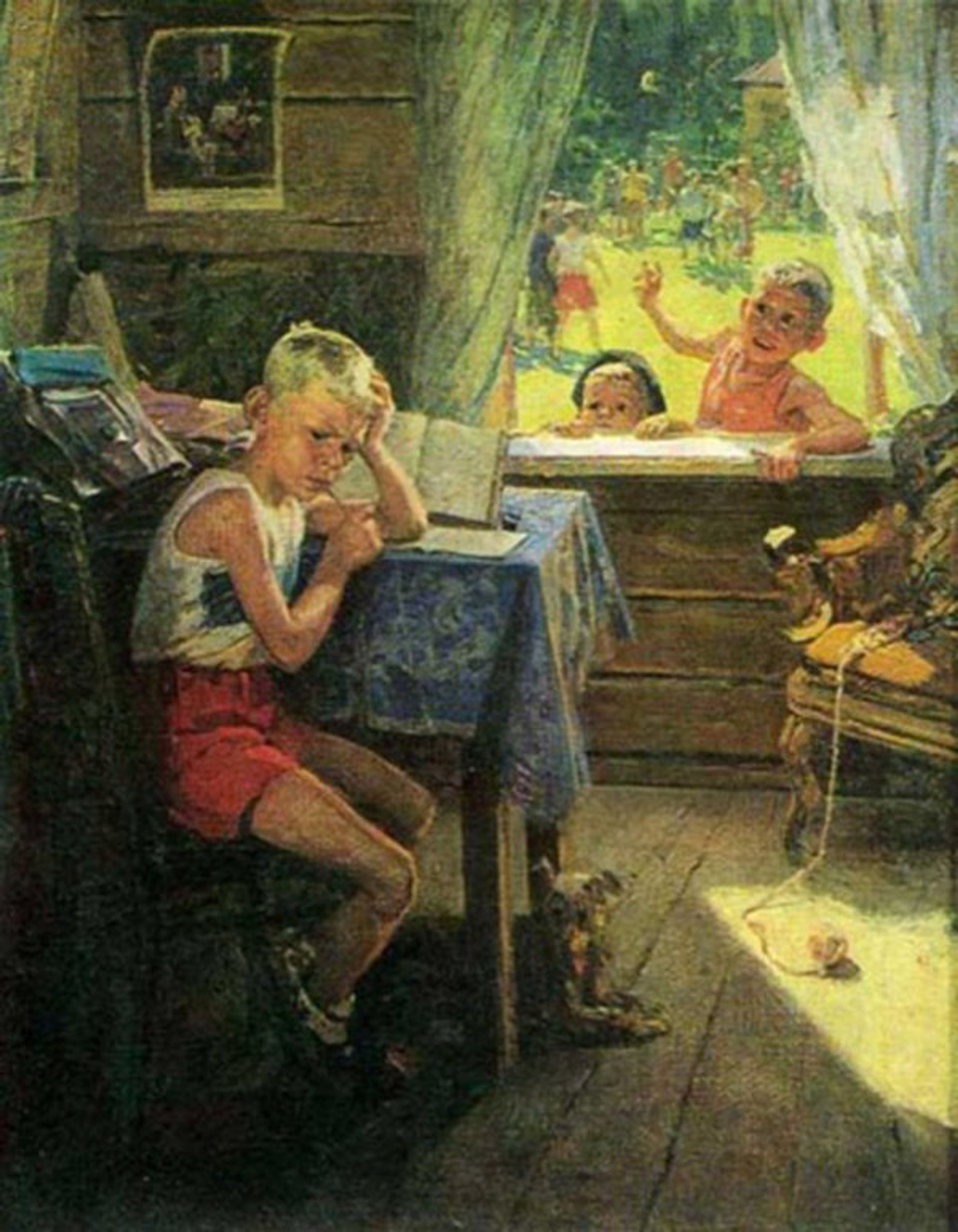 Фёдор Решетников Переэкзаменовка, 1954 год Фёдор Решетников Переэкзаменовка, 1954 год - РИА Новости, 1920, 13.07.2022