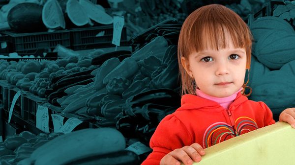 Дети продовольствие коллаж