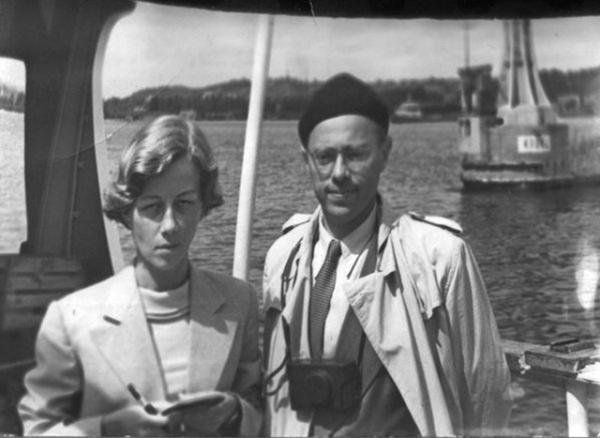 Станислав Лем с женой. 1956 г.
