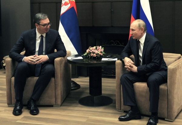 Встреча президента РФ В. Путина с президентом Сербии А. Вучичем