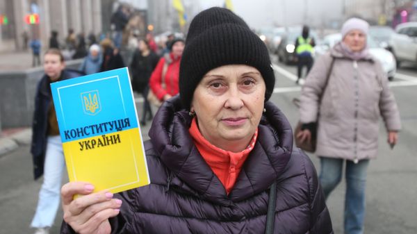 Акция против антиковидных мер в Киеве
