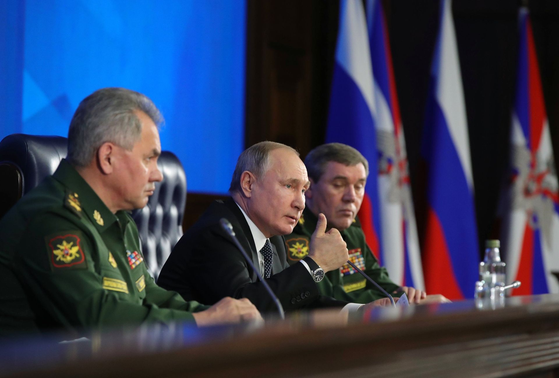 Президент РФ В. Путин принял участие в заседании расширенной коллегии Миниобороны РФ - РИА Новости, 1920, 30.12.2021