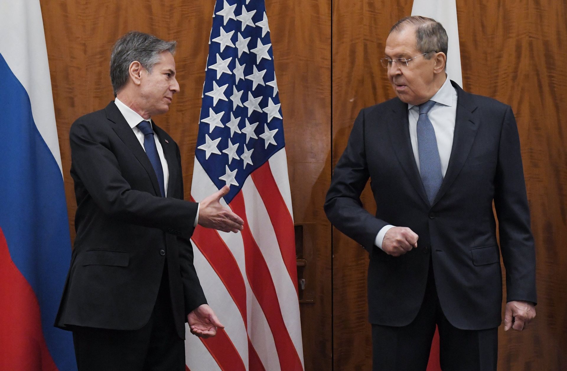 Встреча главы МИД  С. Лаврова с госсекретарем США Э. Блинкеном в Женеве - РИА Новости, 1920, 03.02.2022