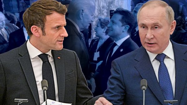 Макрон, Путин Байден Зеленский коллаж