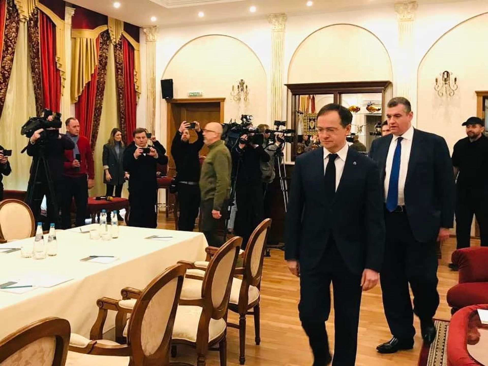 Переговоры России и Украины в Гомельской области Белоруссия Леонид Слуцкий Владимир Мединский Алексей Резников - РИА Новости, 1920, 28.02.2022