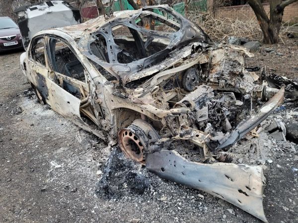 Обстрел Донецка ВСУ автомобиль Обстрел Донецка ВСУ автомобиль