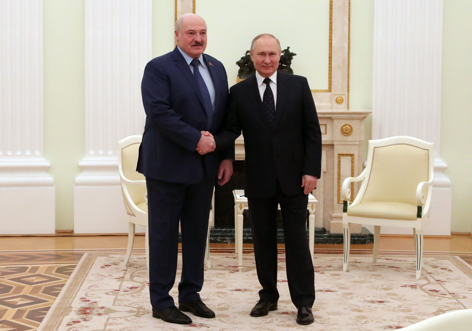 Президент РФ В. Путин встретился с президентом Белоруссии А. Лукашенко - РИА Новости, 1920, 12.03.2022