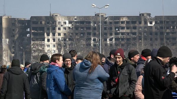Мариуполь  жители разрушенные дома