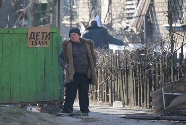 Работа артиллерийского взвода народной милиции ЛНР