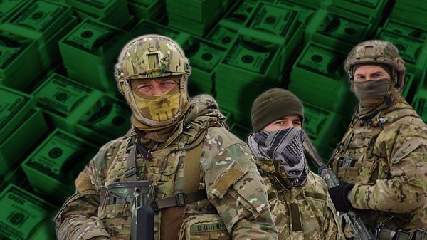 Коллаж ВСУ доллары