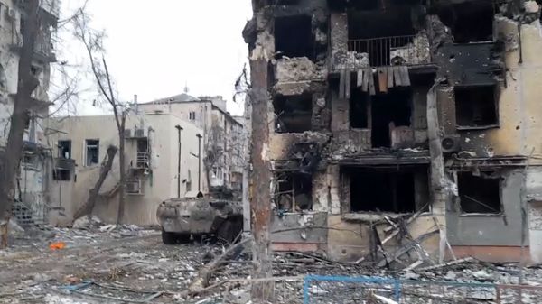 Мариуполь разрушения ВС РФ БТР МН МА ДНР