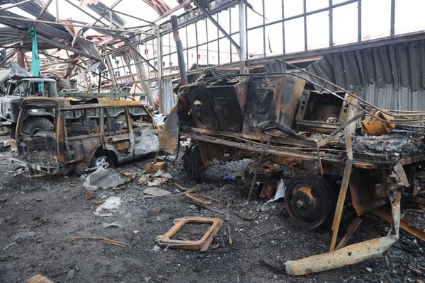 Мариупольский металлургический комбинат имени Ильича после освобождения от националистов Мариупольский металлургический комбинат имени Ильича после освобождения от националистов