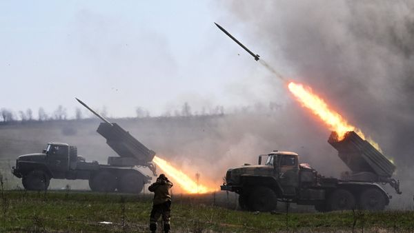 РСЗО Град НМ ДНР в районе села Новотроицкое