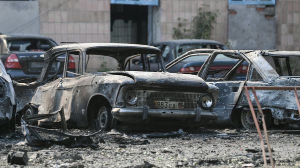 Последствия обстрела Донецка