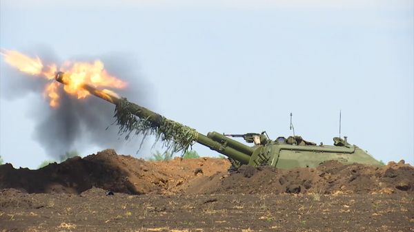 Боевая работа расчетов самоходных гаубиц Мста-С в ходе спецоперации