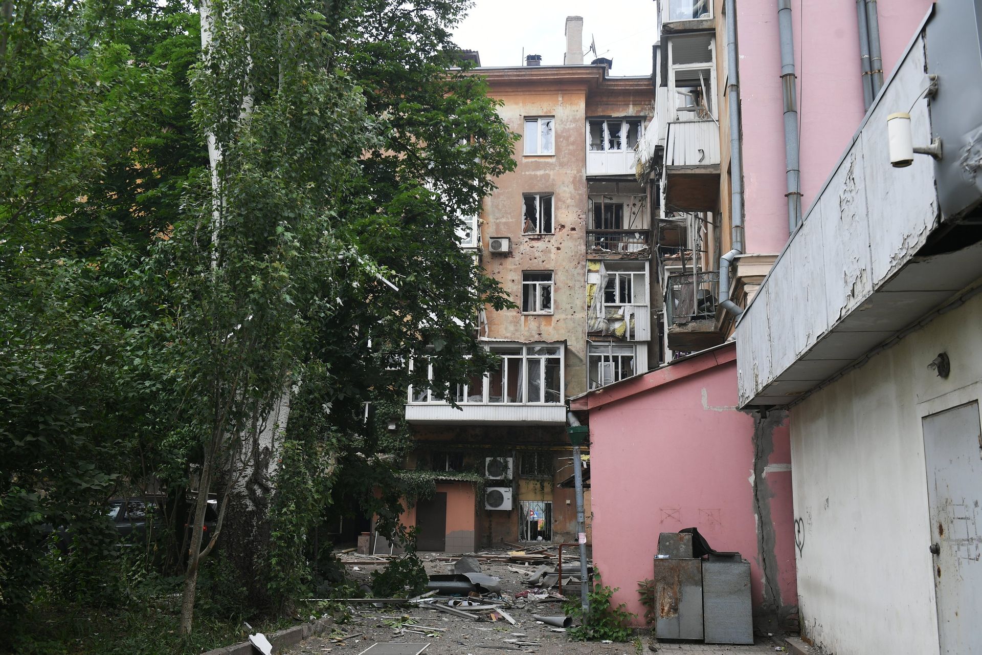 Последствия обстрела в Донецке - РИА Новости, 1920, 20.06.2022