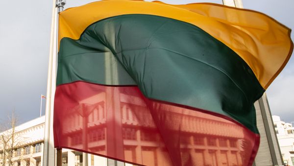 Литва флаг правительство здание Сейм Литовской Республики 