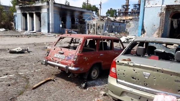 Северодонецк Азот  разрушения  автомобили