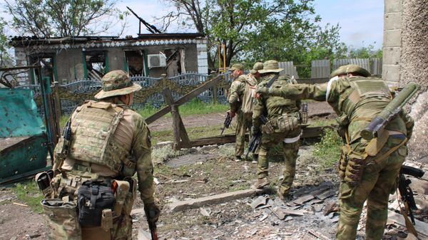 Бойцы чеченского спецназа на лисичанском направлении в ЛНР