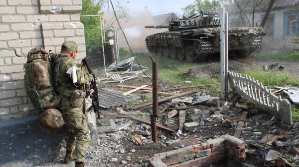 Бойцы чеченского спецназа на лисичанском направлении в ЛНР