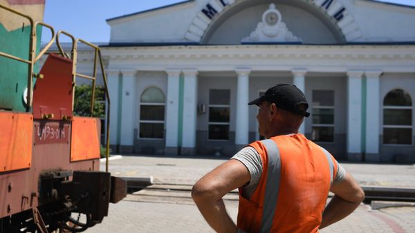Работа железнодорожной станции Мелитополь